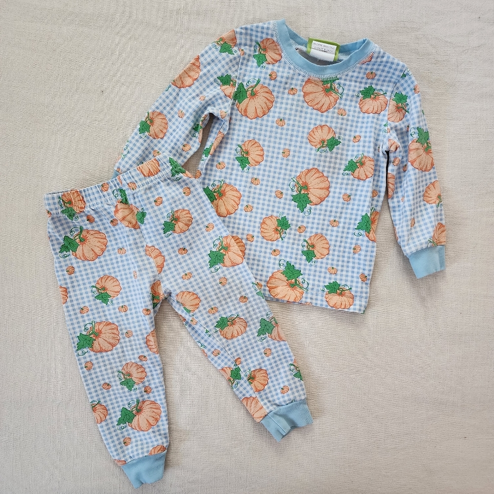 Pumpkin gingham classic whimsy pajamas set 18 months